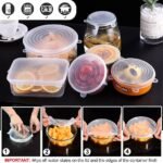 ⁦الأغطية المرنة للاطباق من السيليكون 6 قطع : Couvercles flexibles en silicone pour assiettes 6 psc RF/  A210⁩ - الصورة ⁦6⁩