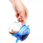 ⁦الأغطية المرنة للاطباق من السيليكون 6 قطع : Couvercles flexibles en silicone pour assiettes 6 psc RF/  A210⁩ - الصورة ⁦9⁩