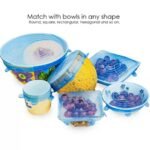 ⁦الأغطية المرنة للاطباق من السيليكون 6 قطع : Couvercles flexibles en silicone pour assiettes 6 psc RF/  A210⁩ - الصورة ⁦4⁩