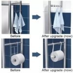 ⁦رف تخزين من 3 طبقات للاستعمال فوق الغسالة او الحمام : Étagère de rangement à 3 niveaux pour lave-linge ou salle de bain 8813⁩ - الصورة ⁦4⁩