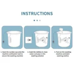 غسالة صغيرة محمولة 2 في 1 ، غسالة بالموجات فوق الصوتية  Mini Machine à Laver Portable 2 en 1, Laveuse à Ultrasons avec Câble USB RF/LM-6261 - Image 5