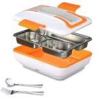 حافظة طعام كهربائية مقسمة من الإينوكس لطعام صحي وطازج Multi-Fonction Electric Lunch Box 1L YY-3266 - Image 3