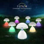 ⁦مصباح ليلي LED على شكل فطر مع مستشعر لمس و7 ألوان RGB : Lampe de chevet LED à capteur tactile Champignon à intensité variable RGB HC868⁩ - الصورة ⁦5⁩