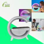 سماعة بلوتوث مع مصباح طاولةو شاحن لاسلكي :ENCEINTE BLUETOO AVEC LAMPE DE TABLE ET CHARGEUR SANS FIL HM-2301