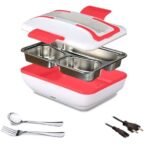 حافظة طعام كهربائية مقسمة من الإينوكس لطعام صحي وطازج Multi-Fonction Electric Lunch Box 1L YY-3266 - Image 9