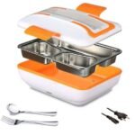 حافظة طعام كهربائية مقسمة من الإينوكس لطعام صحي وطازج Multi-Fonction Electric Lunch Box 1L YY-3266 - Image 12
