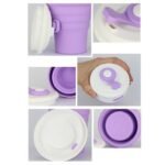 ⁦كوب محمول قابل للطي للاستمتاع بقهوتك أومشروباتك المفضلة Collapsible Silicone Coffee Cup BPA Free 350ml RF-092⁩ - الصورة ⁦3⁩
