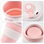 ⁦كوب محمول قابل للطي للاستمتاع بقهوتك أومشروباتك المفضلة Collapsible Silicone Coffee Cup BPA Free 350ml RF-092⁩ - الصورة ⁦4⁩
