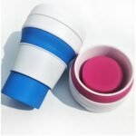 ⁦كوب محمول قابل للطي للاستمتاع بقهوتك أومشروباتك المفضلة Collapsible Silicone Coffee Cup BPA Free 350ml RF-092⁩ - الصورة ⁦5⁩