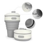 ⁦كوب محمول قابل للطي للاستمتاع بقهوتك أومشروباتك المفضلة Collapsible Silicone Coffee Cup BPA Free 350ml RF-092⁩ - الصورة ⁦8⁩