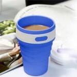 ⁦كوب محمول قابل للطي للاستمتاع بقهوتك أومشروباتك المفضلة Collapsible Silicone Coffee Cup BPA Free 350ml RF-092⁩ - الصورة ⁦9⁩