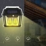 ⁦Applique murale solaire étanche pour petite maison, fil Rett à induction, lumière chaude, cour, villa, jardin, extérieur⁩ - الصورة ⁦2⁩