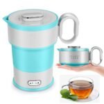 Bouilloire Électrique Pliable en Silicone Alimentaire avec Gobelet Pliable – غلاية مياه قابلة للطي ومحمولة