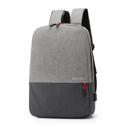 Sac à dos Bicolore Style Coréen Unisexe 127772-2 Gris – محفظة ظهر للكبار رمادي
