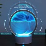 ⁦Sablier Lampe led 3D tactile USB en verre avec télécommande⁩ - الصورة ⁦3⁩
