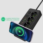 ⁦Multiprise 4 SOCKET 2500W avec USB, Type-C et chargement sans fil – مقبس طاقة وشاحن لاسلكي⁩ - الصورة ⁦4⁩