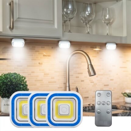 Pack 3 Spot LED intelligents avec télécommande ultra-lumineux – طقم مصابيح مع يد تحكم