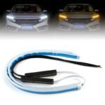 ⁦Feux de Jour LED Et Clignotant 2Pcs Pour Phares de Voiture 60cm⁩ - الصورة ⁦2⁩