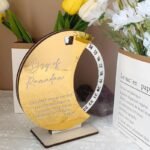 ⁦Calendrier rotatif pour compte à rebours du Ramadan , En acrylique effet miroir Grand Format ديكور رزنامة شهر رمضان حجم كبير ذهبي⁩ - الصورة ⁦2⁩