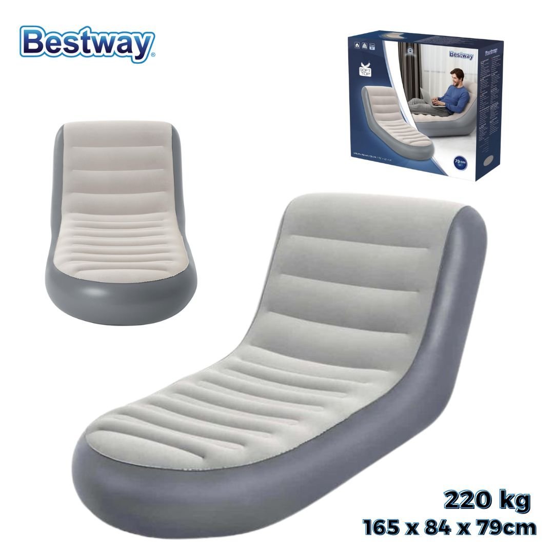 38-cm-65.jpg Bestway Chaise Longue Confortable Soft Top Portable 75064 - الصورة 1