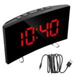 ⁦Horloge et réveil thermomètre de table electronique lumineux DT-6507⁩ - الصورة ⁦5⁩