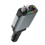 ⁦Chargeur Voiture 4en1 Rétractable 120W avec toit Starlight pour téléphones iOS et Android- شاحن سيارة متعدد المنافذ⁩ - الصورة ⁦3⁩