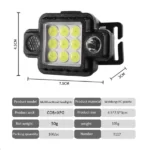 ⁦Lampe frontale Portable COB+XPG multifonctionnelle magnétique USB TYPE-C⁩ - الصورة ⁦6⁩