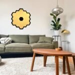 ⁦Décoration murale miroir Abeille Miroir Acrylic 40 Cm / 45 Cm⁩ - الصورة ⁦3⁩