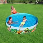 ⁦Piscine Dinosaure Ronde en Vinyle et PVC 244x46cm⁩ - الصورة ⁦5⁩