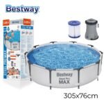Steel Pro Max™ Piscine Ronde Avec Filtre et Pompe 305x76cm Bestway