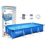 ⁦Steel Pro™ Piscine Rectangulaire Avec Pompe Filtrante 400 x 211 x 81 cm Bestway⁩ - الصورة ⁦8⁩