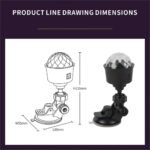 ⁦Lampe d’ambiance LED USB pour voiture avec rotation automatique RGB⁩ - الصورة ⁦4⁩