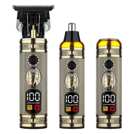 Rasoir professionnel multifonction 3en1 Étanche en acier Rechargeable USB