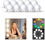 ⁦Chende Lampe Miroir RGB 10 psc mural Hollywood style⁩ - الصورة ⁦5⁩