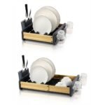 ⁦Egouttoir à Vaisselle Extensible en Aluminium Durable 62118 – مجفف أواني في المطبخ⁩ - الصورة ⁦3⁩