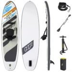 ⁦Hydro-Force White Cap Paddle gonflable Avec Pompe À Main Et Sac À Dos Bestway-65342⁩ - الصورة ⁦2⁩