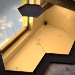 ⁦Décoration murale miroir Abeille Miroir Acrylic 40 Cm / 45 Cm⁩ - الصورة ⁦6⁩