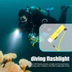 ⁦Torche LED professionnelle étanche pour plongée sous-marine⁩ - الصورة ⁦5⁩