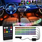 Kit de bandes lumineuses LED pour intérieur de voiture Rgb