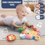 ⁦Coussin de Jeu Bébé - Jouet d'Éveil Sensoriel Montessori avec Animaux Sonores – وسادة البطن للرضع⁩ - الصورة ⁦3⁩