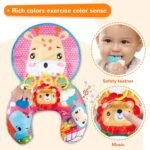 ⁦Coussin de Jeu Bébé - Jouet d'Éveil Sensoriel Montessori avec Animaux Sonores – وسادة البطن للرضع⁩ - الصورة ⁦6⁩