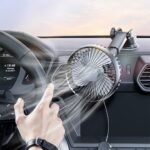 ⁦Ventilateur de Voiture Portable avec Fixation Par Ventouse – مروحة سيارة⁩ - الصورة ⁦2⁩
