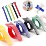 Lot de 20 Organisateurs de câble réglables réutilisable