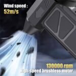 ⁦Souffleur et Aspirateur Portable avec Ventilateur Turbo à Jet 2en1 4 Vitesses – جهاز نسف الهواء ومكنسة كهربائية محمول⁩ - الصورة ⁦4⁩