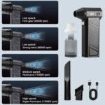 ⁦Souffleur et Aspirateur Portable avec Ventilateur Turbo à Jet 2en1 4 Vitesses – جهاز نسف الهواء ومكنسة كهربائية محمول⁩ - الصورة ⁦2⁩