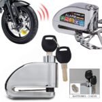Antivol à disque en acier inoxydable 110 dB avec clés et pochette de transport – جهاز إنذار مضاد سرقة للدرجات