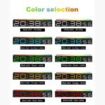 ⁦Horloge numérique LED générique avec capteur de rythme musicale – ساعة رقمية لتزيين المكتب⁩ - الصورة ⁦3⁩