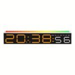 ⁦Horloge numérique LED générique avec capteur de rythme musicale – ساعة رقمية لتزيين المكتب⁩ - الصورة ⁦4⁩