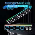 ⁦Horloge numérique LED générique avec capteur de rythme musicale – ساعة رقمية لتزيين المكتب⁩ - الصورة ⁦2⁩