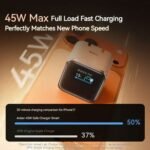 ⁦Chargeur Anker Nano 45W GaN avec affichage intelligent (A121D) – شاحن سريع أصلي⁩ - الصورة ⁦5⁩